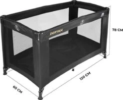 Deryan Believer Campingbedje - 120x60cm - Zwart 14 Deryan Believer Campingbedje - 120x60cm - Zwart -Babyproducten Winkel 1200x979