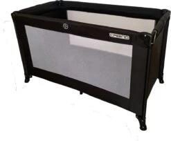 Cabino Campingbedje / Reisbed Set Inclusief Comfortabel Matras 60x120cm Zwart -Babyproducten Winkel 1200x991