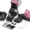 Lionelo Amber 3in1 - Kinderwagen - XXL SET - Incl. Autostoel - 0-22kg