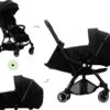 Hamilton By Yoop X1 Plus Kinderwagen - Buggy Met Monteerbare Wieg - Premium Stroller Met One Hand Folding Technologie - Nieuw, Hoger, Uitgebreider 2023 Model - Zwart - Licht, Verstelbaar, Wendbaar En Geschikt Van 0 Maanden Tot 4 Jaar