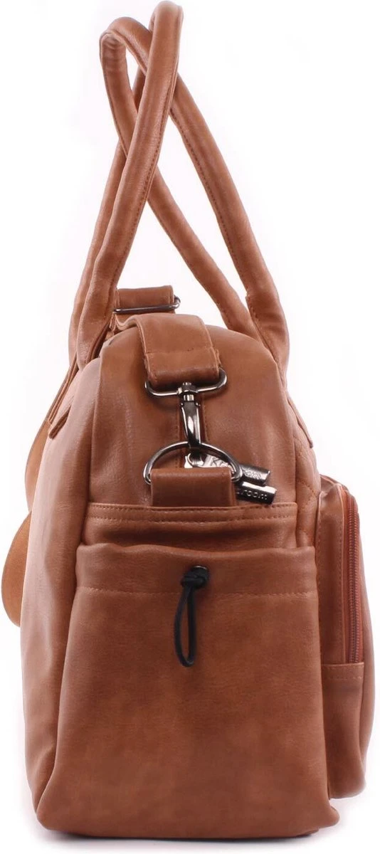 Kidzroom Vision Of Love Luiertas - Bruin - Verschoonmatje - Versteldbare Schouderband 2 Kidzroom Vision Of Love Luiertas - Bruin - Verschoonmatje - Versteldbare Schouderband - Afbeelding 2