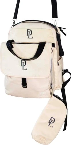 Deryan Luiertas Rugzak Met Verschoonmatje - Inclusief Flessenwarmhouder - Kinderwagenhaken En Isoleervak - Cream -Babyproducten Winkel 587x1200