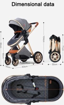 Merkloos Luxe Multi-functionele 3 In 1 Kinderwagen - Kwalitatieve Buggy - Opklapbare Wandelwagen - Khaki 14 Merkloos Luxe Multi-functionele 3 In 1 Kinderwagen - Kwalitatieve Buggy - Opklapbare Wandelwagen - Khaki -Babyproducten Winkel 731x1200 6