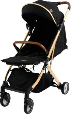 Ding Vivo Wandelwagen - Zwart/Rose - Inklapbare Buggy - Inclusief Boodschappenmandje En Zonnekap -Babyproducten Winkel 744x1200 6