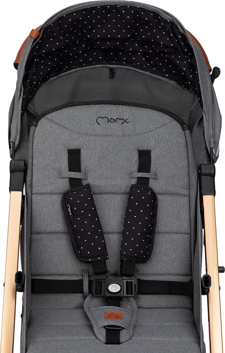 MoMi Wandelwagen - Compacte Lichtgewicht Buggy - Estelle - Gray-Gold (geschikt Van 6mnd - 15kg) 6 MoMi Wandelwagen - Compacte Lichtgewicht Buggy - Estelle - Gray-Gold (geschikt Van 6mnd - 15kg) - Afbeelding 6