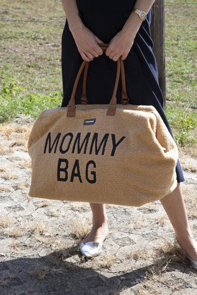 Childhome Mommy Bag Groot - Teddy - Beige 10 Childhome Mommy Bag Groot - Teddy - Beige - Afbeelding 10