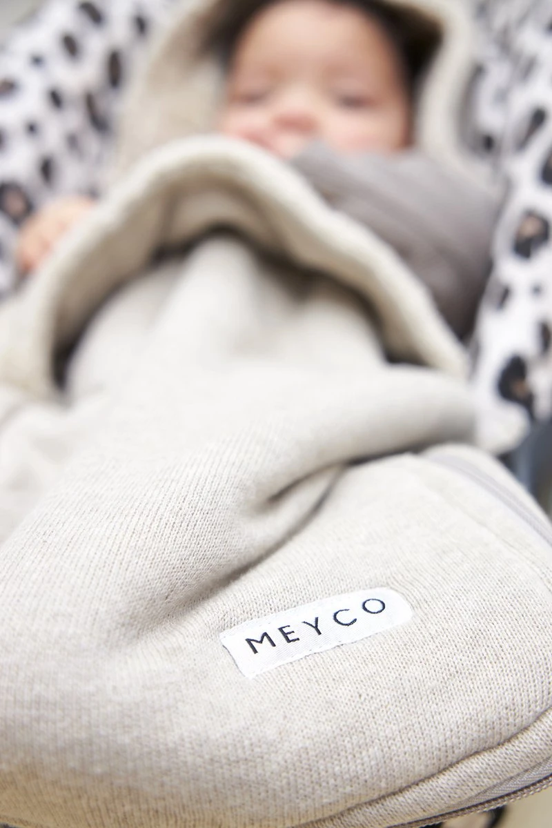 Meyco Knit Basic Voetenzak - Sand Melange 4 Meyco Knit Basic Voetenzak - Sand Melange - Afbeelding 4