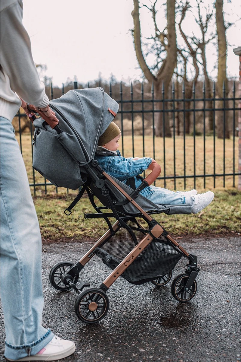 MoMi Wandelwagen - Compacte Lichtgewicht Buggy - Estelle - Gray-Gold (geschikt Van 6mnd - 15kg) 15 MoMi Wandelwagen - Compacte Lichtgewicht Buggy - Estelle - Gray-Gold (geschikt Van 6mnd - 15kg) - Afbeelding 15