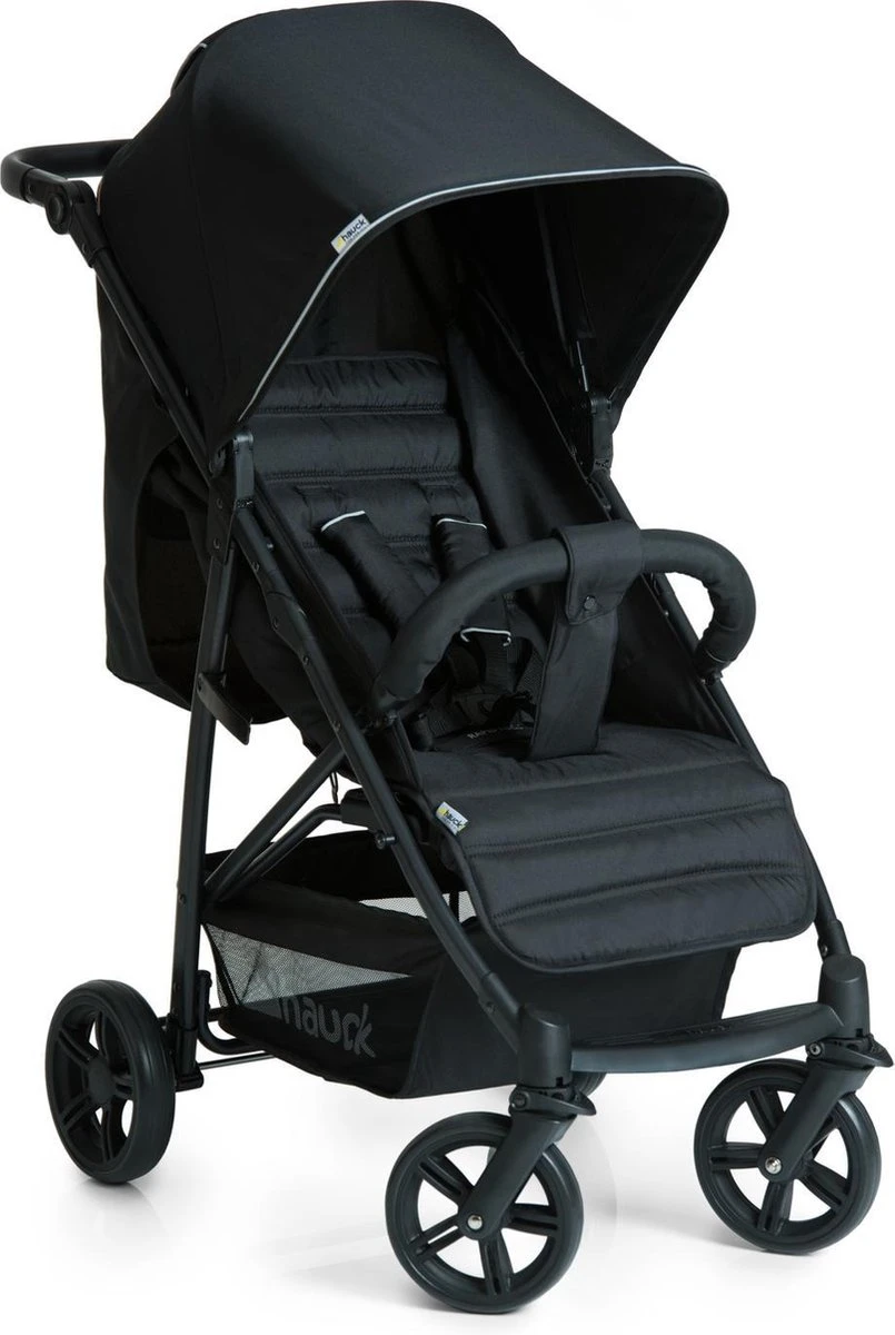 Hauck Rapid 4 Kinderwagen - Zwart Zilver 1 Hauck Rapid 4 Kinderwagen - Zwart Zilver