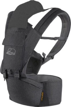 Deryan Pack Luxe Ergonomische Draagzak Babydrager + Opbergvakjes Grijs -Babyproducten Winkel 805x1200 4