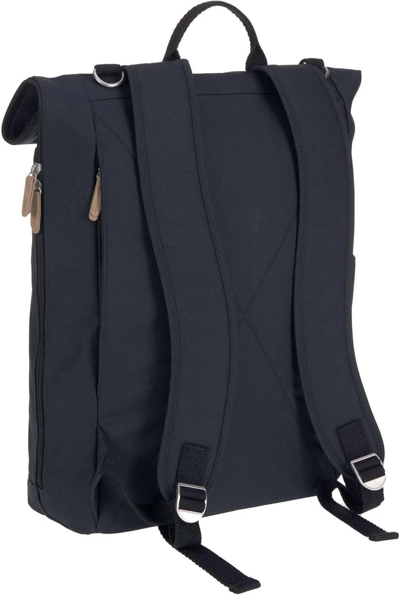 LÄSSIG Luiertas Rolltop Backpack Rugzak Incl Verschoningsmatje - Nacht Blauw 9 LÄSSIG Luiertas Rolltop Backpack Rugzak Incl Verschoningsmatje - Nacht Blauw - Afbeelding 9