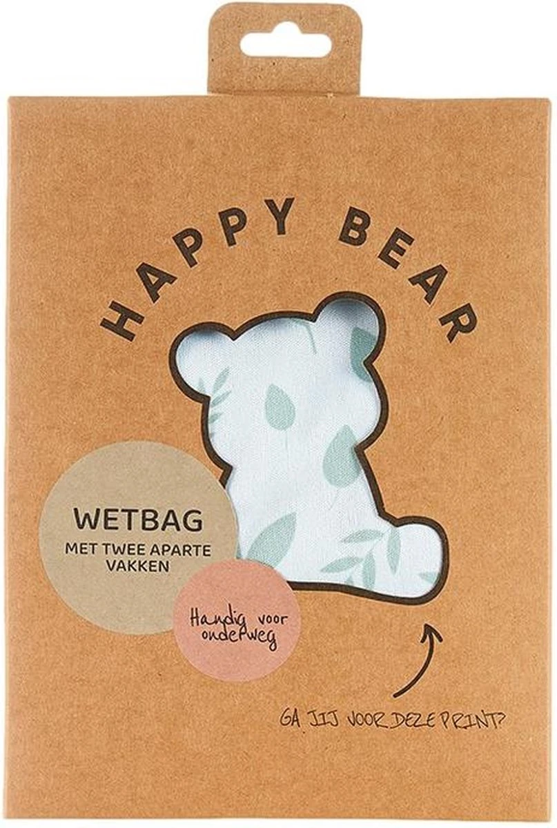 HappyBear | Wetbag - Botanical | Luiertas | Twee Waterdichte Vakken | Met Ophanglus 2 HappyBear | Wetbag - Botanical | Luiertas | Twee Waterdichte Vakken | Met Ophanglus - Afbeelding 2