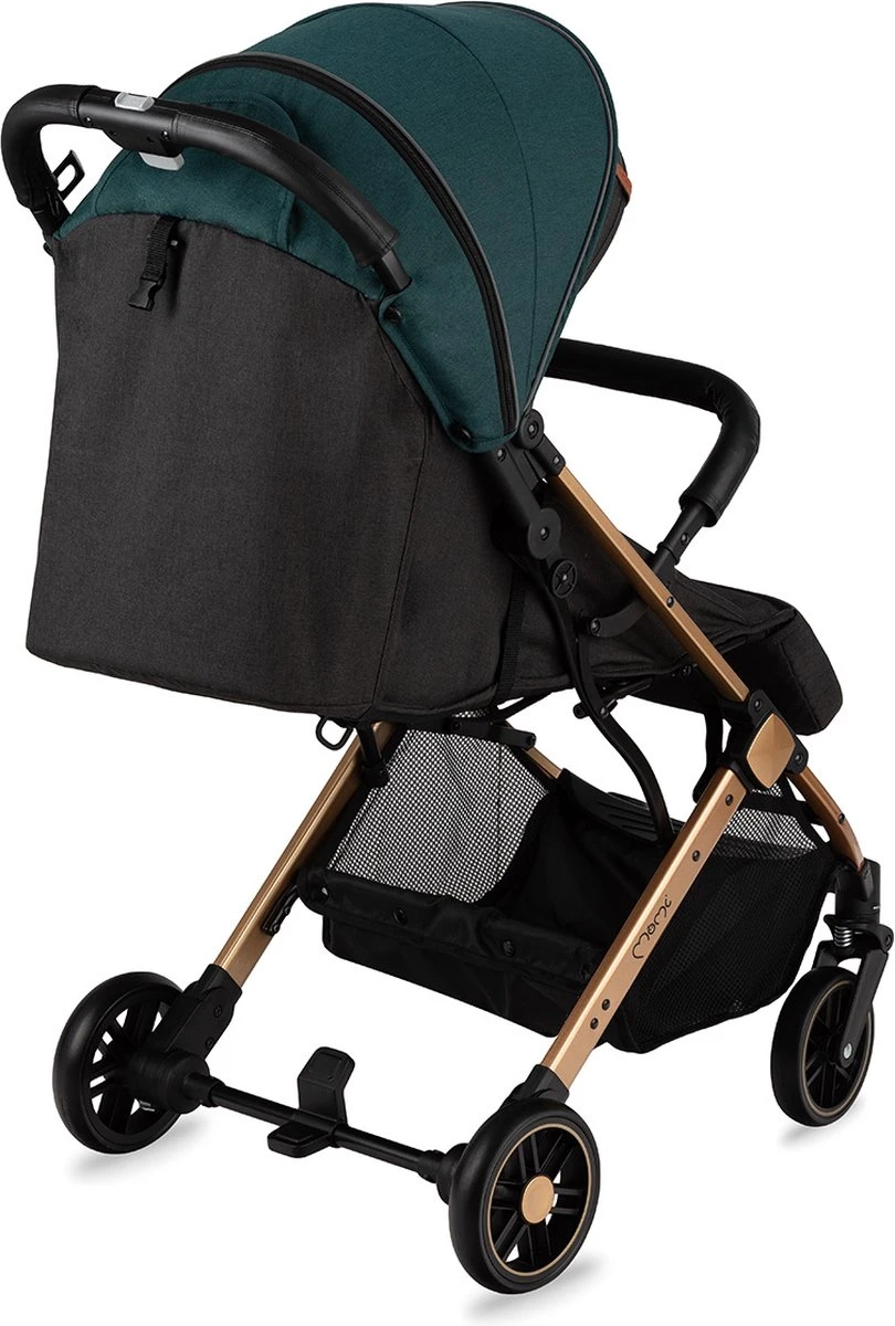 MoMi Wandelwagen - Compacte Lichtgewicht Buggy - Estelle - Green-Gold (geschikt Van 6mnd - 15kg) 18 MoMi Wandelwagen - Compacte Lichtgewicht Buggy - Estelle - Green-Gold (geschikt Van 6mnd - 15kg) - Afbeelding 18