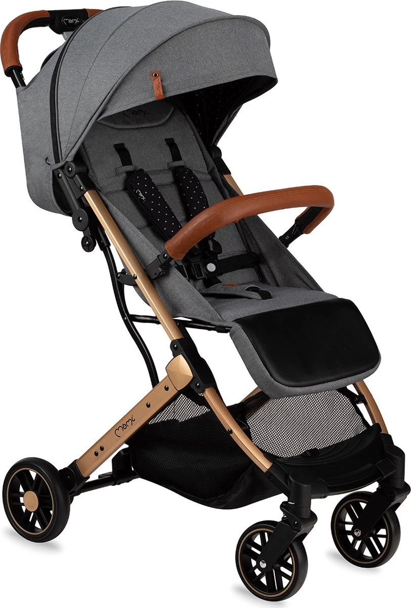 MoMi Wandelwagen - Compacte Lichtgewicht Buggy - Estelle - Gray-Gold (geschikt Van 6mnd - 15kg) 18 MoMi Wandelwagen - Compacte Lichtgewicht Buggy - Estelle - Gray-Gold (geschikt Van 6mnd - 15kg) - Afbeelding 18