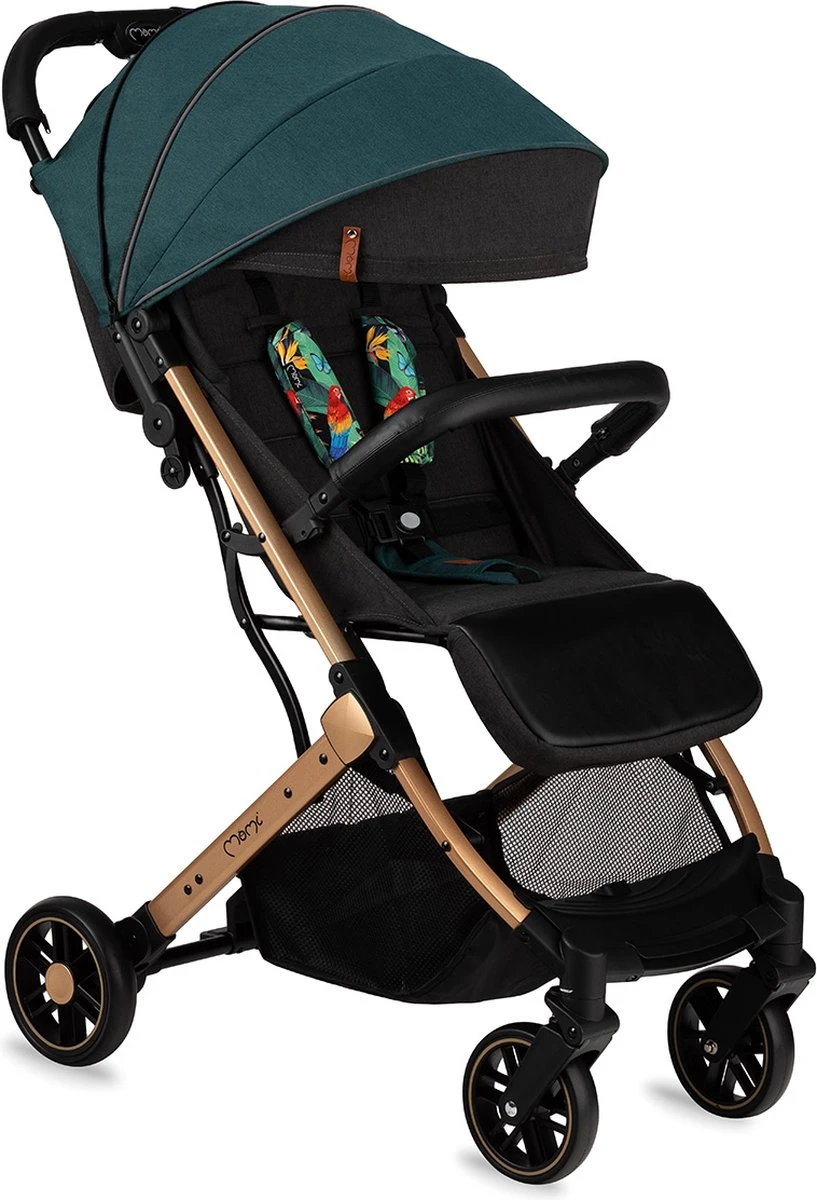 MoMi Wandelwagen - Compacte Lichtgewicht Buggy - Estelle - Green-Gold (geschikt Van 6mnd - 15kg) 5 MoMi Wandelwagen - Compacte Lichtgewicht Buggy - Estelle - Green-Gold (geschikt Van 6mnd - 15kg) - Afbeelding 5