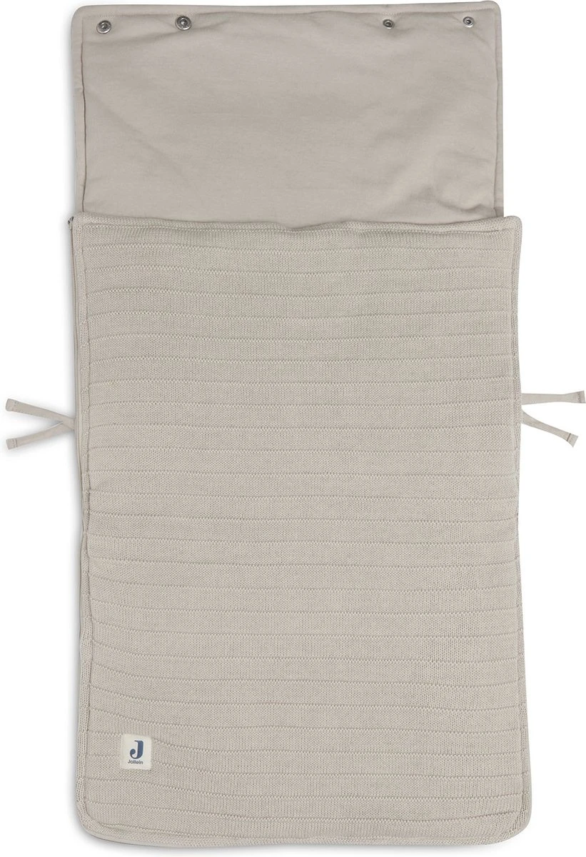 Jollein Voetenzak Pure Knit - Nougat 2 Jollein Voetenzak Pure Knit - Nougat - Afbeelding 2