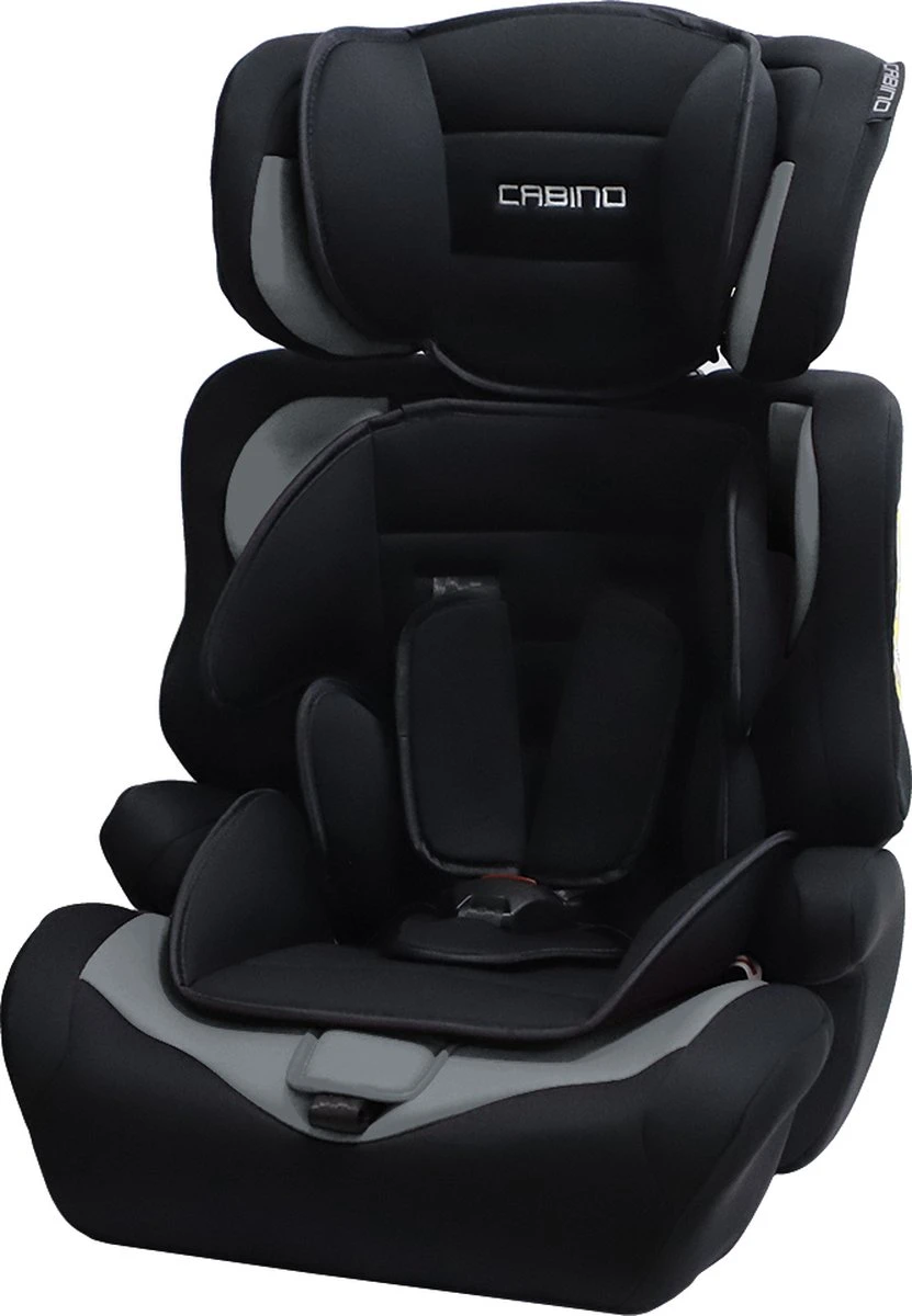 Cabino Autostoel Groep 1/2/3 (9-36kg) - Zwart-Grijs 3 Cabino Autostoel Groep 1/2/3 (9-36kg) - Zwart-Grijs - Afbeelding 3