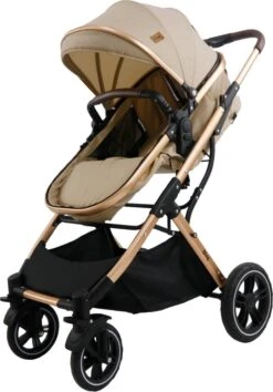Ding Juna Kinderwagen 3 In 1 - Beige/Rose - Combi Kinderwagen Incl. Autostoel -Babyproducten Winkel 837x1200 4