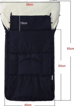 Monzana Voetenzak - Voor Kinderwagen Of Stoeltje - 93x56cm Donkerblauw -Babyproducten Winkel 847x1200 6