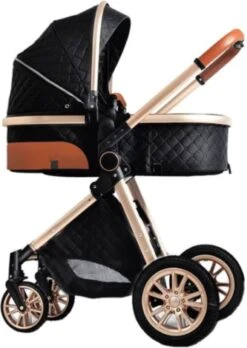 Merkloos Kinderwagen 3-in-1 – Luxe Kinderwagen - Buggy – Wandelwagen - Multifunctioneel – Opklapbaar – Incl. Autostoel – Zwart -Babyproducten Winkel 852x1200 2