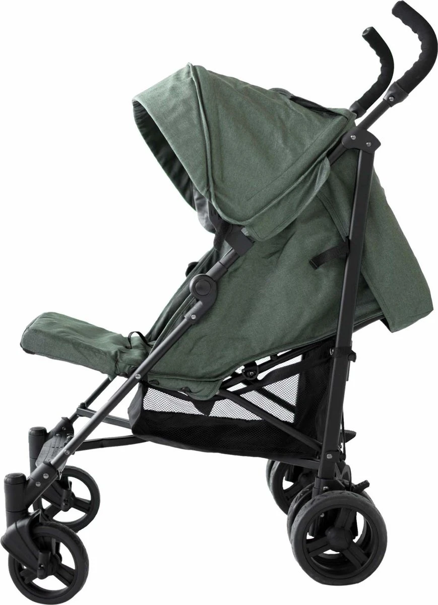 Prénatal Luxe Buggy – Kinderwagen Met Boodschappenmand En Zonneklep - Verstelbare Wandelwagen – Inklapbaar Met 1 Hand - Plooibuggy Groen 3 Prénatal Luxe Buggy – Kinderwagen Met Boodschappenmand En Zonneklep - Verstelbare Wandelwagen – Inklapbaar Met 1 Hand - Plooibuggy Groen - Afbeelding 3