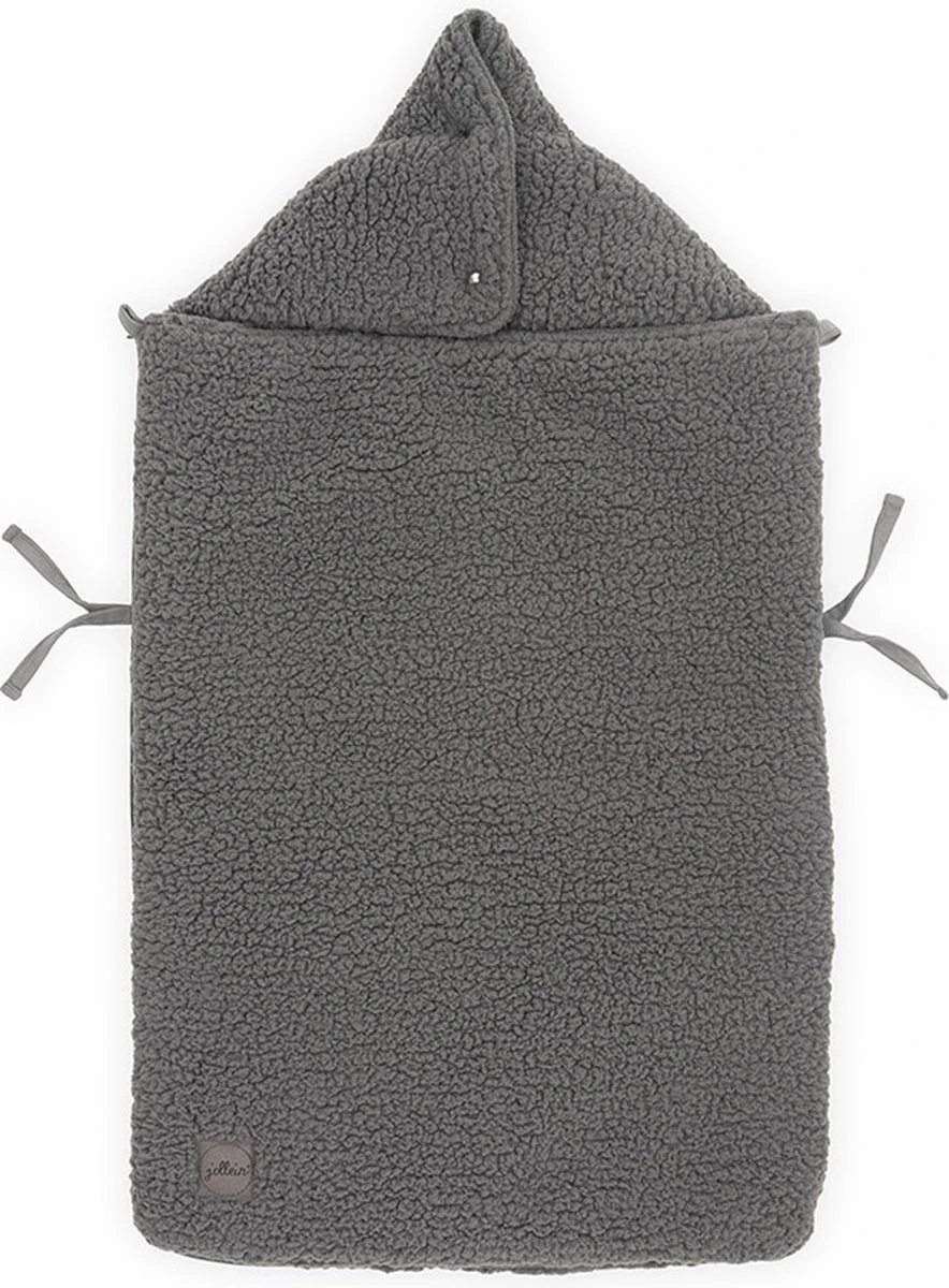 Jollein Voetenzak Voor Autostoel & Kinderwagen - Teddy - Storm Grey 2 Jollein Voetenzak Voor Autostoel & Kinderwagen - Teddy - Storm Grey - Afbeelding 2
