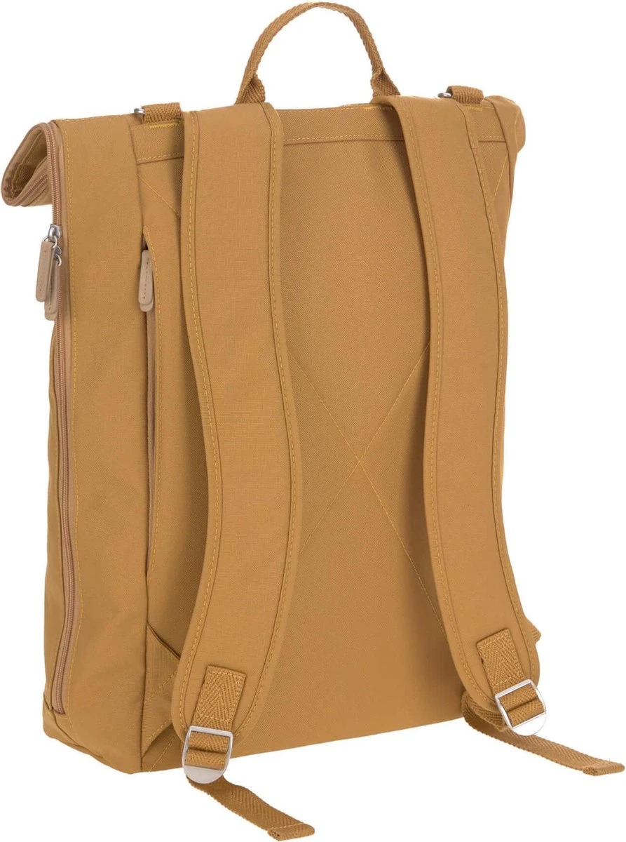 LÄSSIG Luiertas Rolltop Backpack Rugzak Incl Verschoningsmatje - Curry 7 LÄSSIG Luiertas Rolltop Backpack Rugzak Incl Verschoningsmatje - Curry - Afbeelding 7