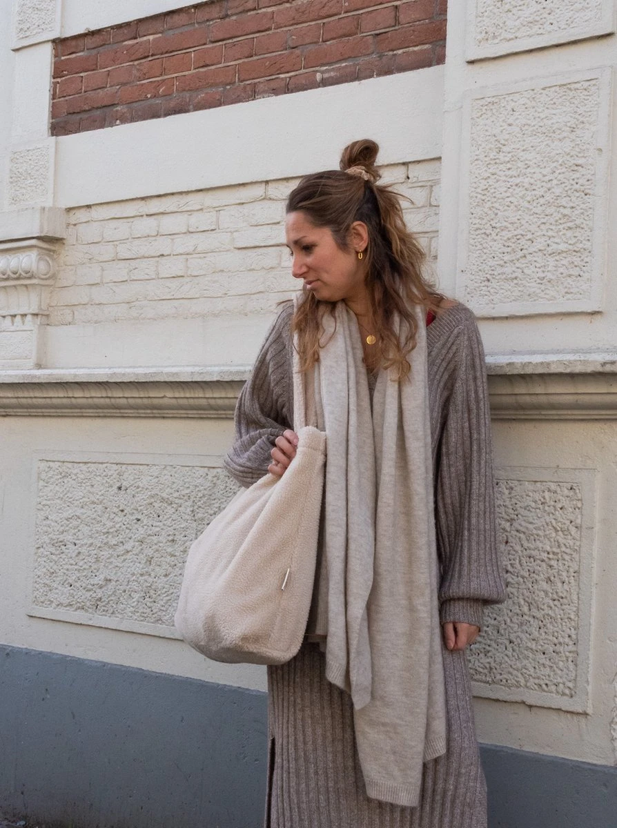 Mozz Mom Bag Teddy Beige 5 Mozz Mom Bag Teddy Beige - Afbeelding 5