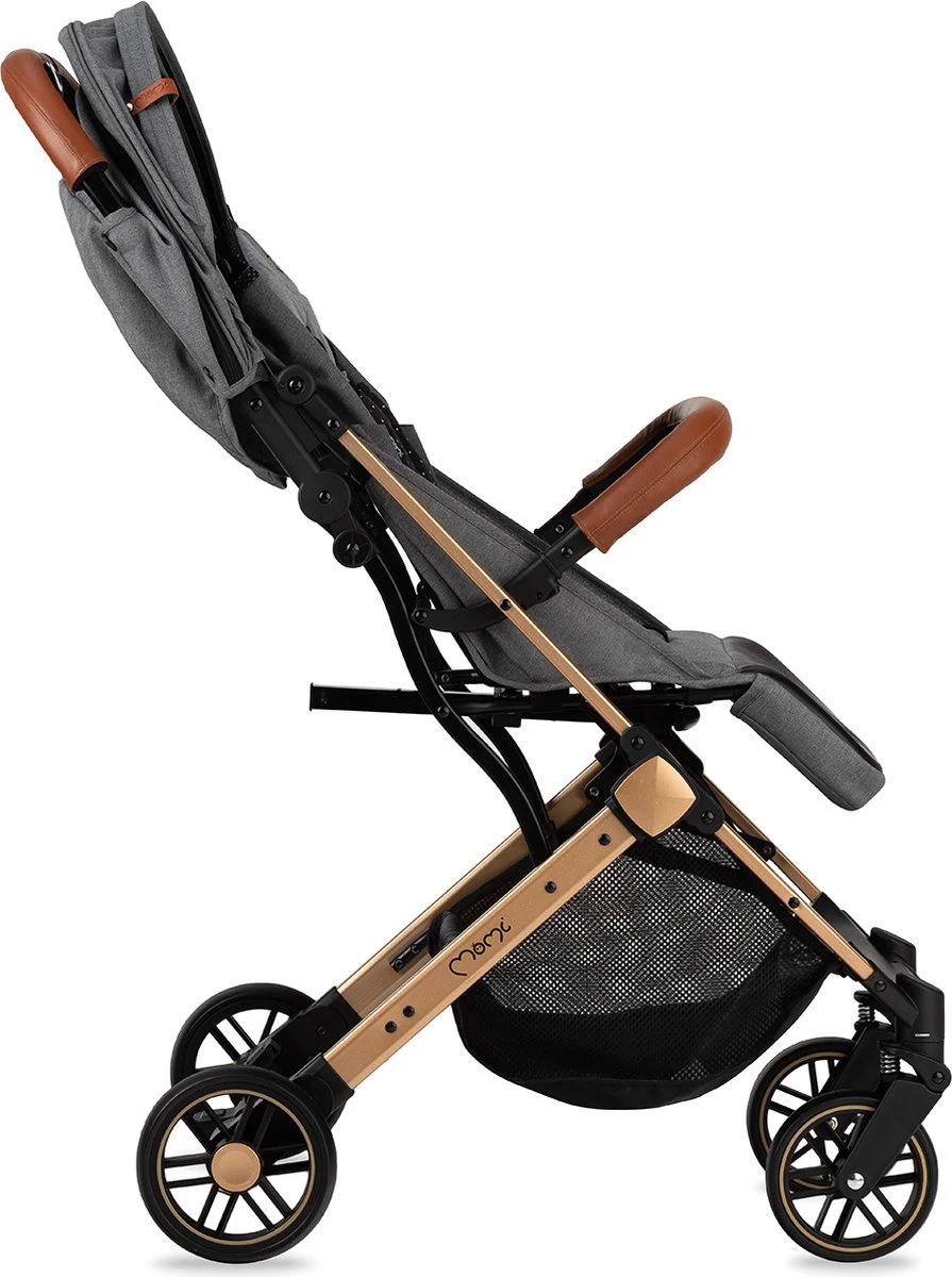 MoMi Wandelwagen - Compacte Lichtgewicht Buggy - Estelle - Gray-Gold (geschikt Van 6mnd - 15kg) 10 MoMi Wandelwagen - Compacte Lichtgewicht Buggy - Estelle - Gray-Gold (geschikt Van 6mnd - 15kg) - Afbeelding 10