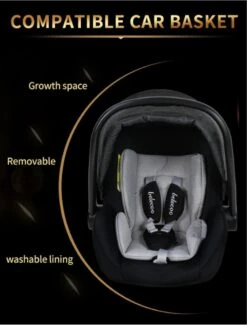 Merkloos 3 In 1 Kinderwagen - Buggy - Opklapbare Wandelwagen - Opvouwbaar - Kinderwagen 3 In 1 - Wandelwagen - Kinderwagens - Kinderwagen 3 In 1 Incl Autostoel - Wandelwagen Baby - Maxi-Cosi -Babyproducten Winkel 911x1200 7