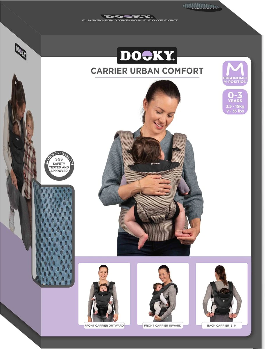 Dooky Ergonomische Draagzak Urban Comfort Green Emerald 8 Dooky Ergonomische Draagzak Urban Comfort Green Emerald - Afbeelding 8