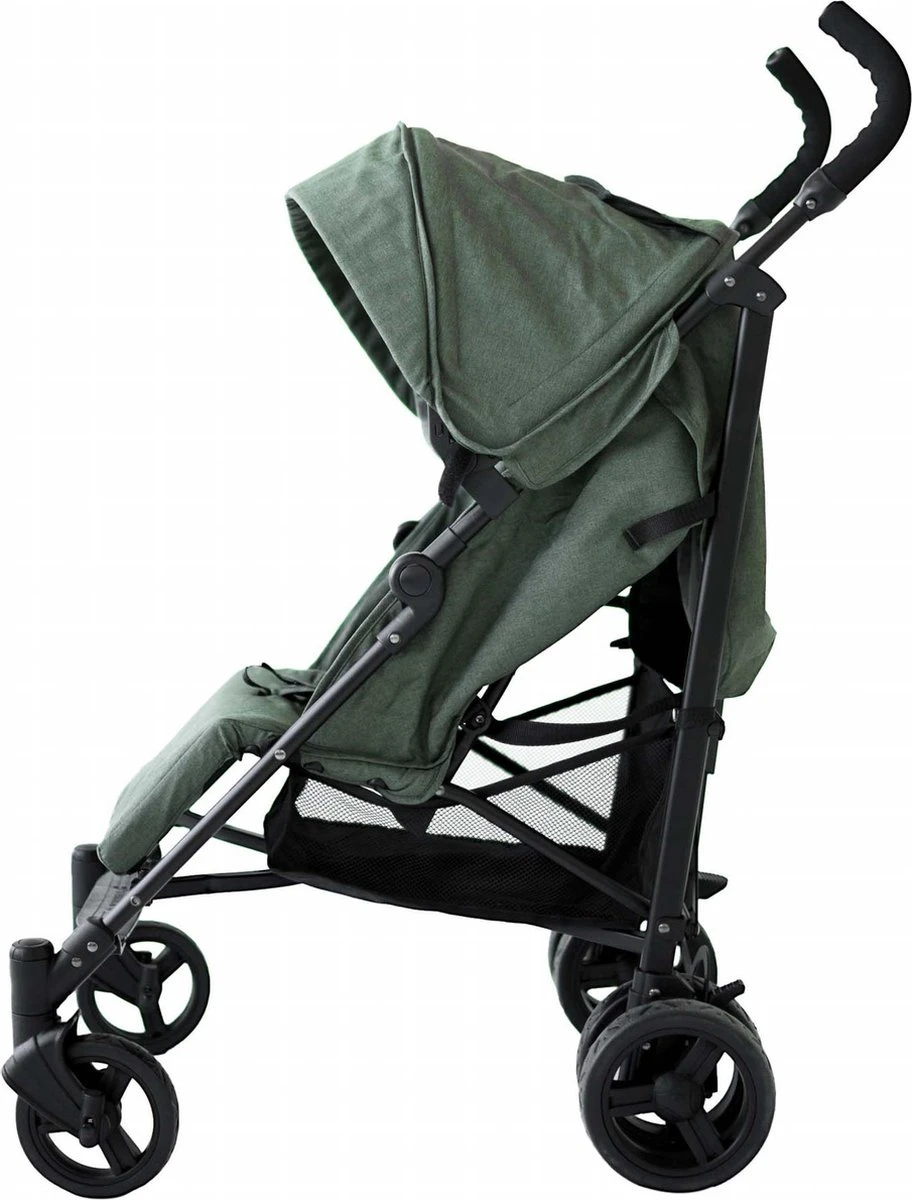 Prénatal Luxe Buggy – Kinderwagen Met Boodschappenmand En Zonneklep - Verstelbare Wandelwagen – Inklapbaar Met 1 Hand - Plooibuggy Groen 4 Prénatal Luxe Buggy – Kinderwagen Met Boodschappenmand En Zonneklep - Verstelbare Wandelwagen – Inklapbaar Met 1 Hand - Plooibuggy Groen - Afbeelding 4
