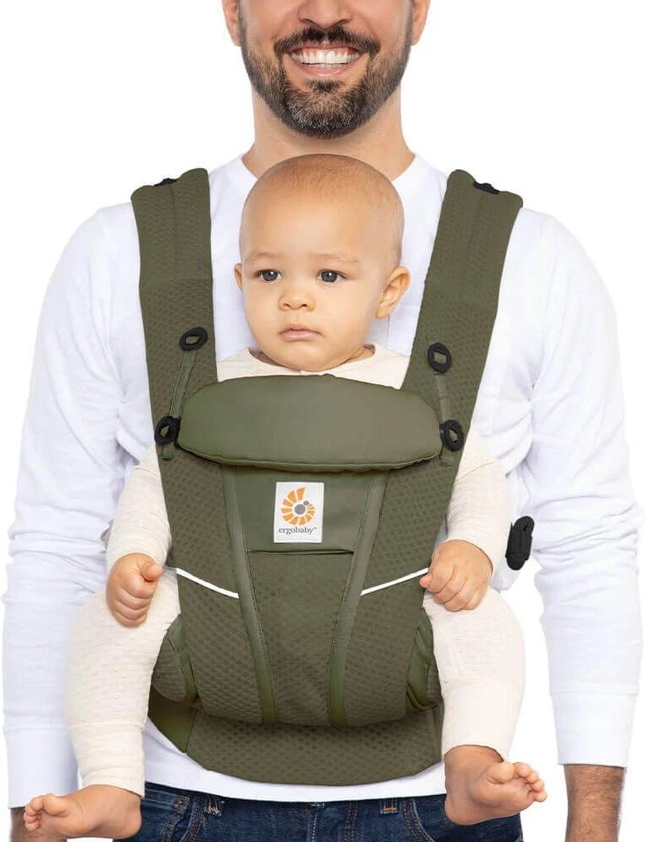 Ergobaby Baby Draagzak Omni Breeze Olive Green - Ergonomische Draagzak Vanaf Geboorte 4 Ergobaby Baby Draagzak Omni Breeze Olive Green - Ergonomische Draagzak Vanaf Geboorte - Afbeelding 4