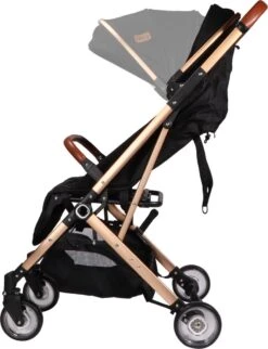 Ding Vivo Wandelwagen - Zwart/Rose - Inklapbare Buggy - Inclusief Boodschappenmandje En Zonnekap -Babyproducten Winkel 920x1200 8