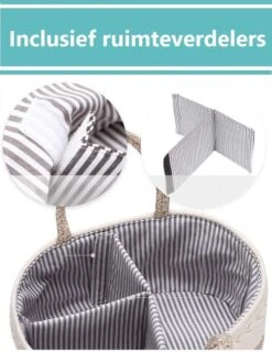 ADSafety - Luxe Katoenen Luiertas - Inclusief Uitneembare Organizer - Verzorgingstas - Opbergtas - Commode Mandje - Baby Spullen - Crème 11 ADSafety - Luxe Katoenen Luiertas - Inclusief Uitneembare Organizer - Verzorgingstas - Opbergtas - Commode Mandje - Baby Spullen - Crème -Babyproducten Winkel 925x1200 1