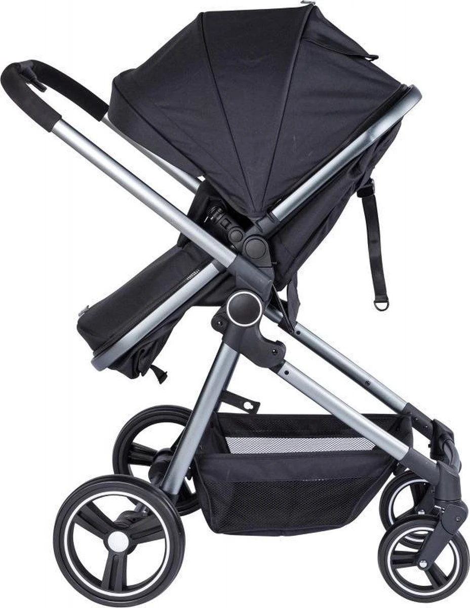 Puck Stroller 3 In 1 Max Zwart Met Frame Antra Incl Autostoel/Adapter/Mamabag 11 Puck Stroller 3 In 1 Max Zwart Met Frame Antra Incl Autostoel/Adapter/Mamabag - Afbeelding 11