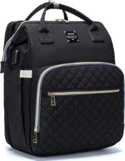 Luiertas - Multifuctioneel Luiertas 3 In 1 - Met Babybedje - Met Verschoningsmatje - Zwart - Met Usb - Met Verdikt Matras -Babyproducten Winkel 934x1200 2