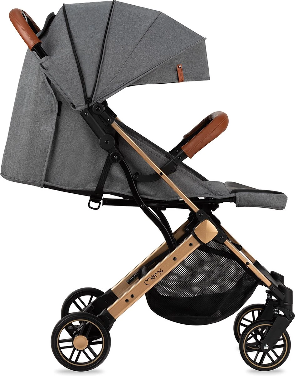 MoMi Wandelwagen - Compacte Lichtgewicht Buggy - Estelle - Gray-Gold (geschikt Van 6mnd - 15kg) 5 MoMi Wandelwagen - Compacte Lichtgewicht Buggy - Estelle - Gray-Gold (geschikt Van 6mnd - 15kg) - Afbeelding 5