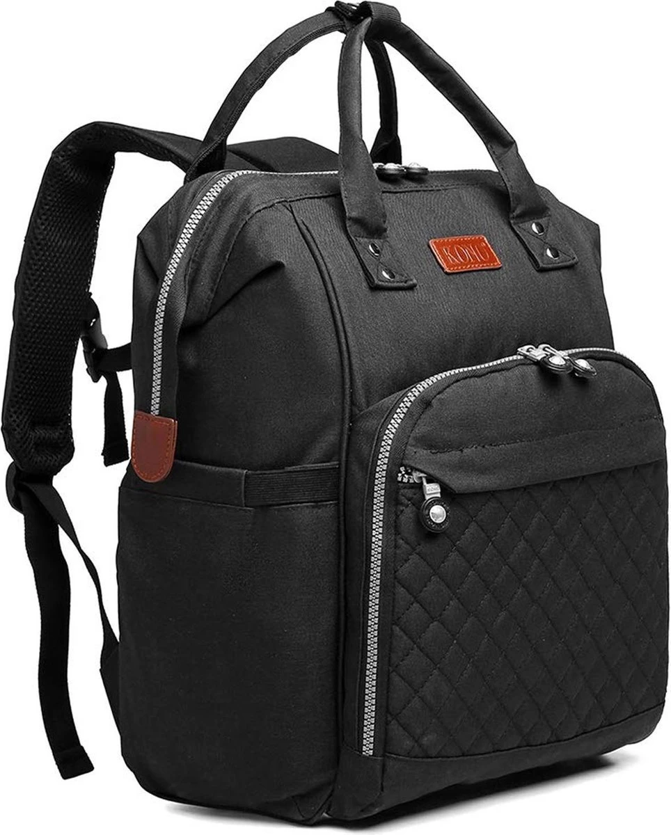 Miss Lulu Luiertas Rugzak - Inclusief Buggy En Kinderwagen Haken - Zwart (E6705 BK) 10 Miss Lulu Luiertas Rugzak - Inclusief Buggy En Kinderwagen Haken - Zwart (E6705 BK) - Afbeelding 10