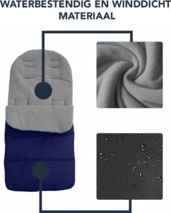 Achaté Voetenzak - Voor Kinderwagen Of Stoeltje – Baby Slaapzak - Autostoel - Donkerblauw -Babyproducten Winkel 966x1200 1