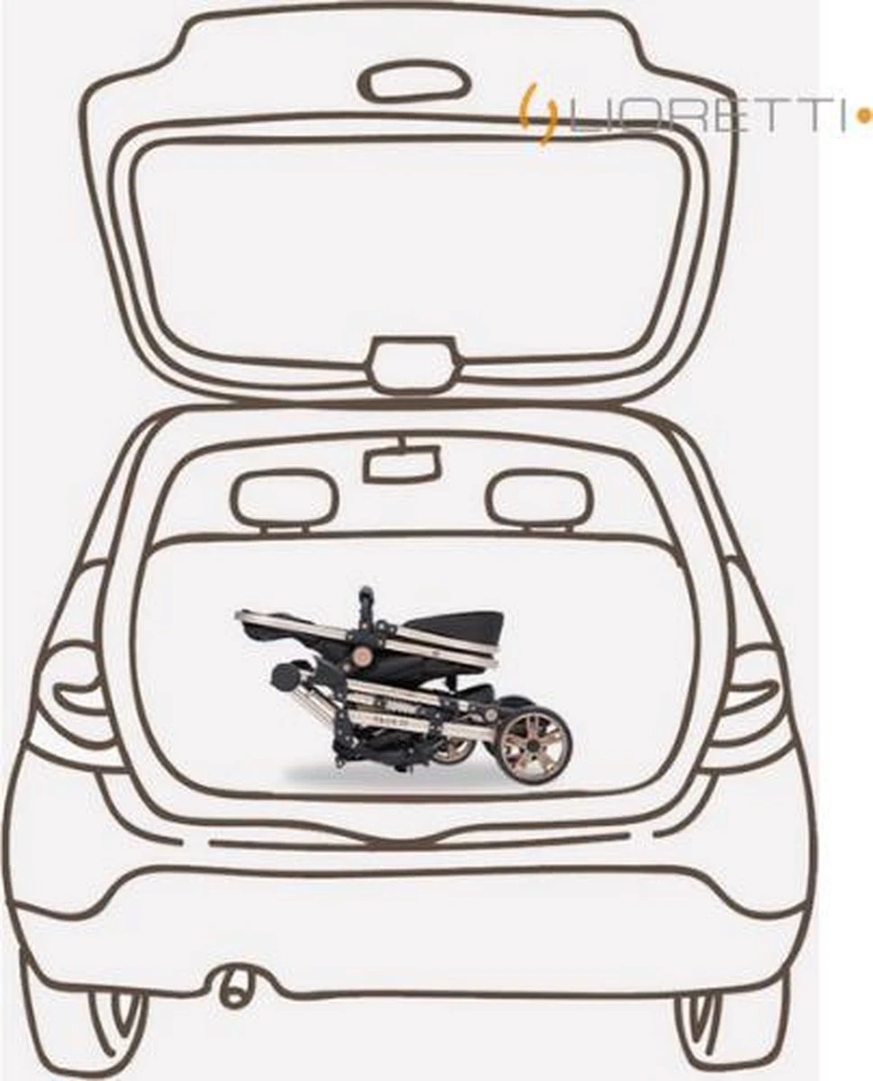 Merkloos Lioretti® Luxe Baby Buggy 3 In 1 | Baby Wagen | Kinderwagen Met Stoel En Wieg | Inklapbaar | Hoge Kwaliteit | Combi | Zwart 7 Merkloos Lioretti® Luxe Baby Buggy 3 In 1 | Baby Wagen | Kinderwagen Met Stoel En Wieg | Inklapbaar | Hoge Kwaliteit | Combi | Zwart - Afbeelding 7