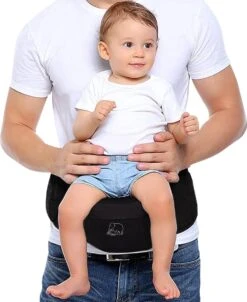 Deryan Pack Basic Luxe Heupdrager - Baby En Peuter Heupzitje - Draagzak Zwart