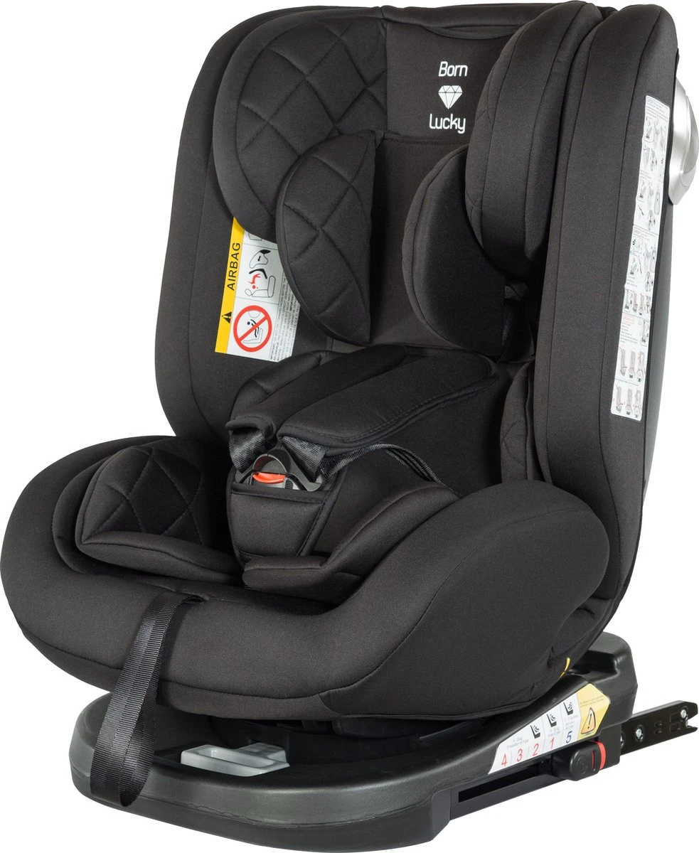 Born Lucky Meegroei Autostoel Roadline SPS ISOFIX - Groep 0/1/2/3 - 360° Draaibaar - Zwart 2 Born Lucky Meegroei Autostoel Roadline SPS ISOFIX - Groep 0/1/2/3 - 360° Draaibaar - Zwart - Afbeelding 2