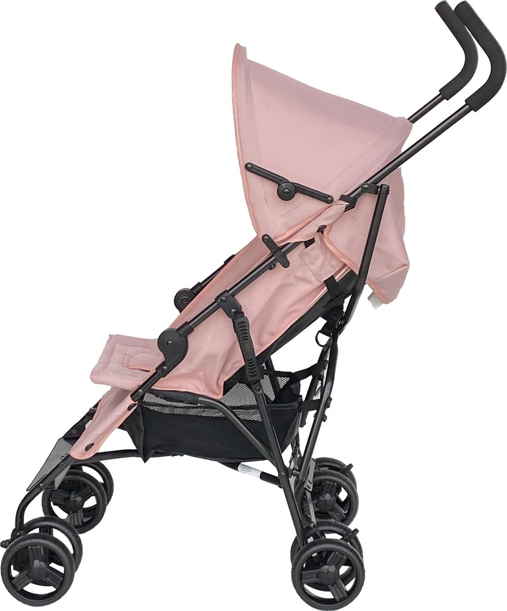 Cabino Buggy Plooibuggy Lichtgewicht Multi Standen Comfortabele Rugleuning & Tot 22 Kg Soft Pink 2 Cabino Buggy Plooibuggy Lichtgewicht Multi Standen Comfortabele Rugleuning & Tot 22 Kg Soft Pink - Afbeelding 2